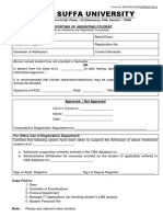 Proforma For Reporting of Absenting Student