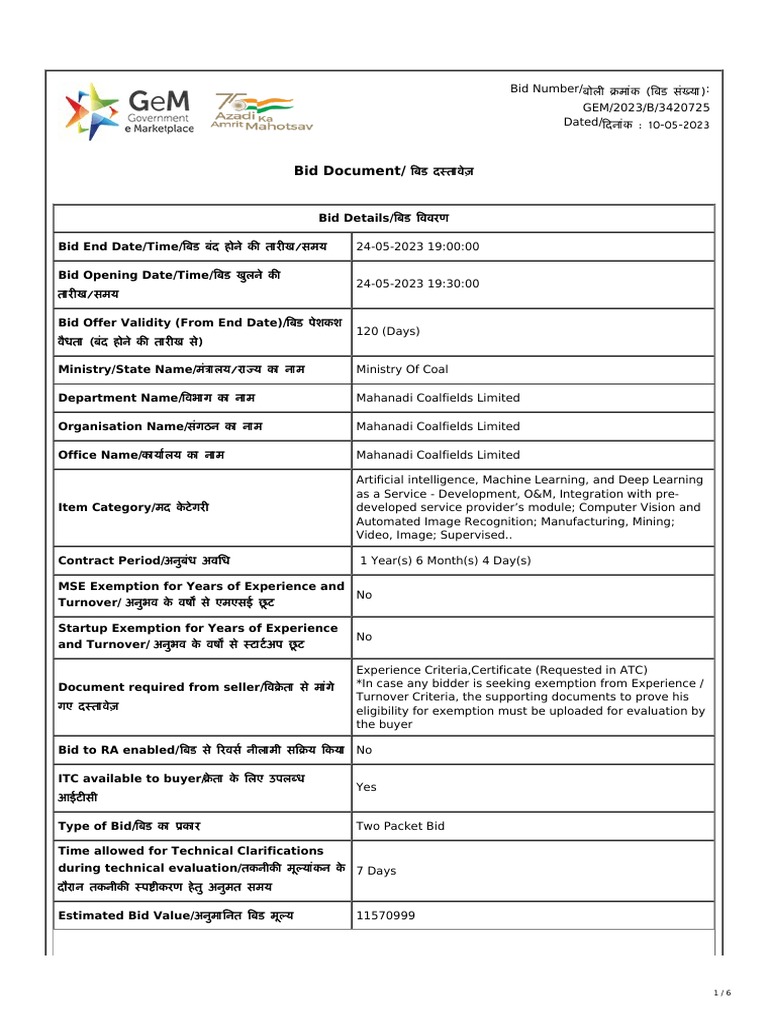 Bid Document | PDF