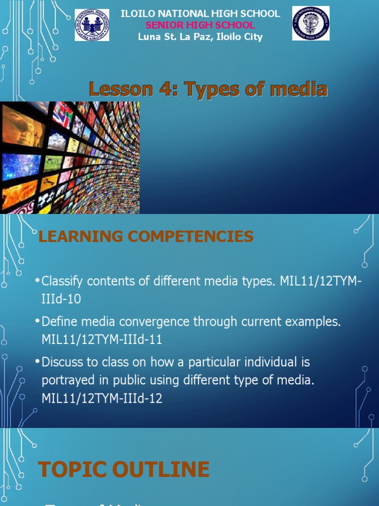 LESSON4 - Types of Media | PDF | Mass Media | Technological Convergence