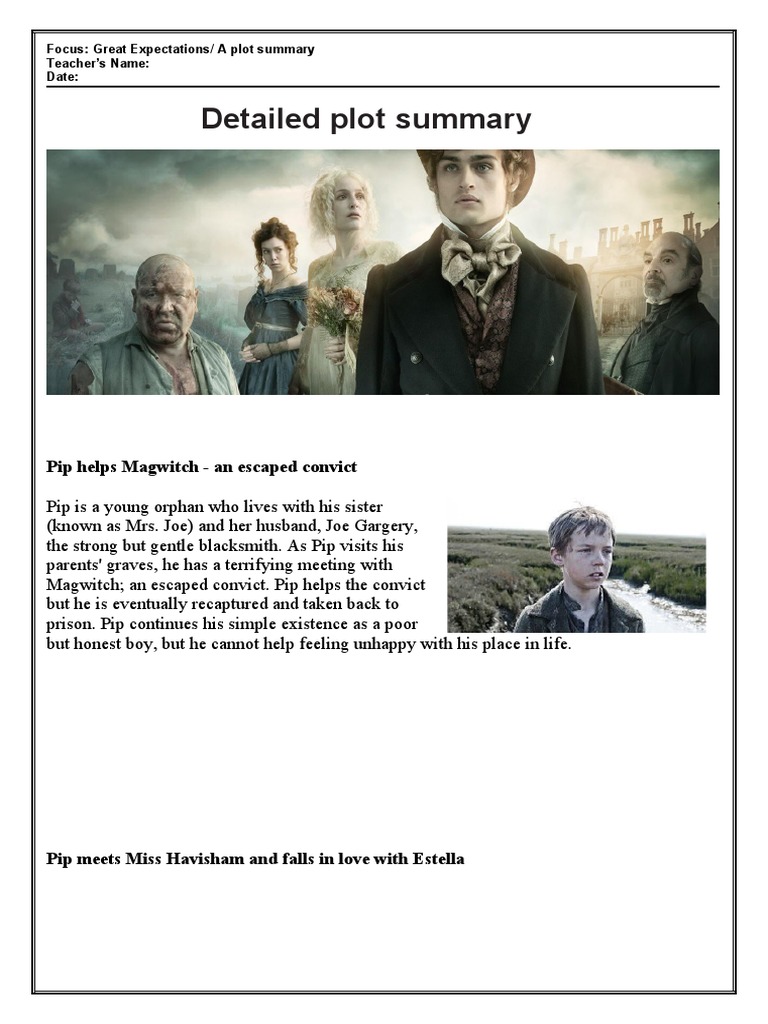 Great Expectations Summary PDF Great Expectations Estella (Great