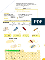 Worksheet Level B5 PDF