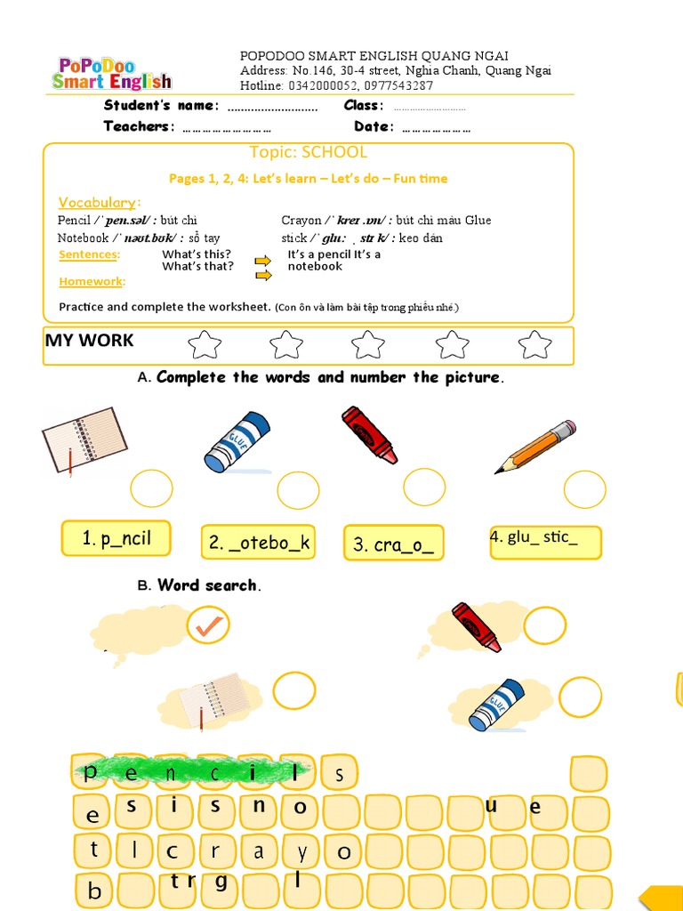 Worksheet Level B5 PDF | PDF | Classroom