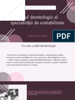 Codul Deontologic Al Specialității de Contabilitate
