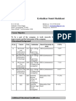 Sumit Kothalikar Resume