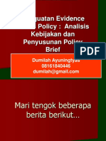 Evidence Based Policy Analisis Kebijakan Policy Brief