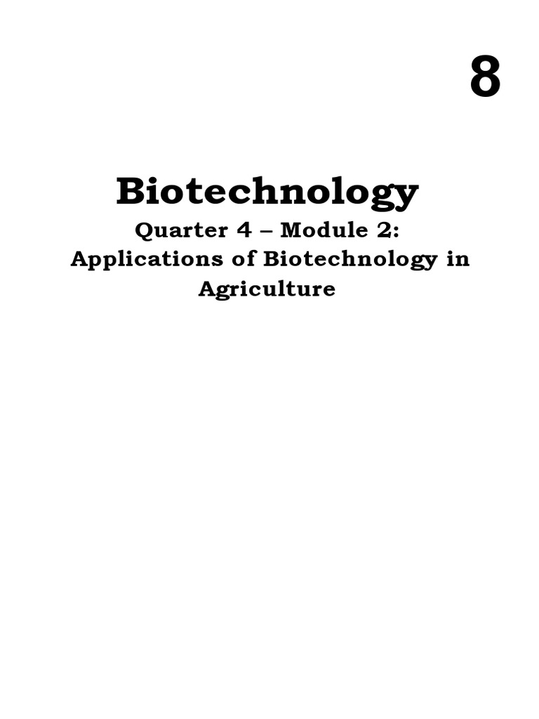 Applications of Biotechnology in Agriculture | PDF