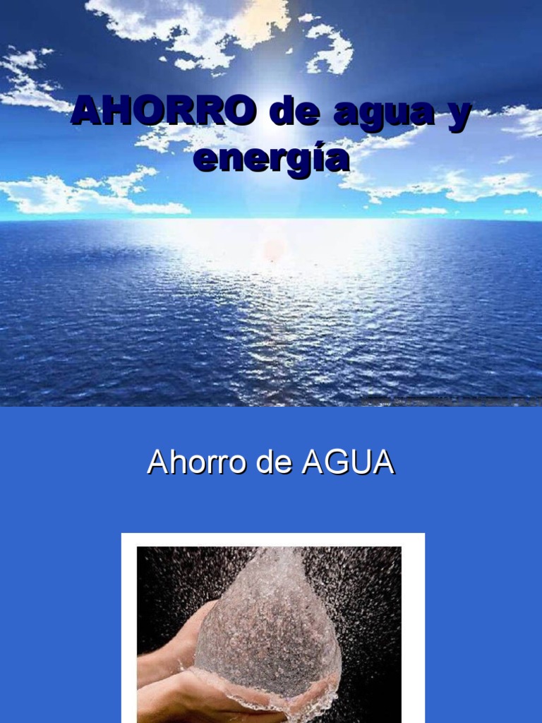 Ahorro de Agua y Energía: Guía Práctica | PDF | Agua | Uso eficiente de ...