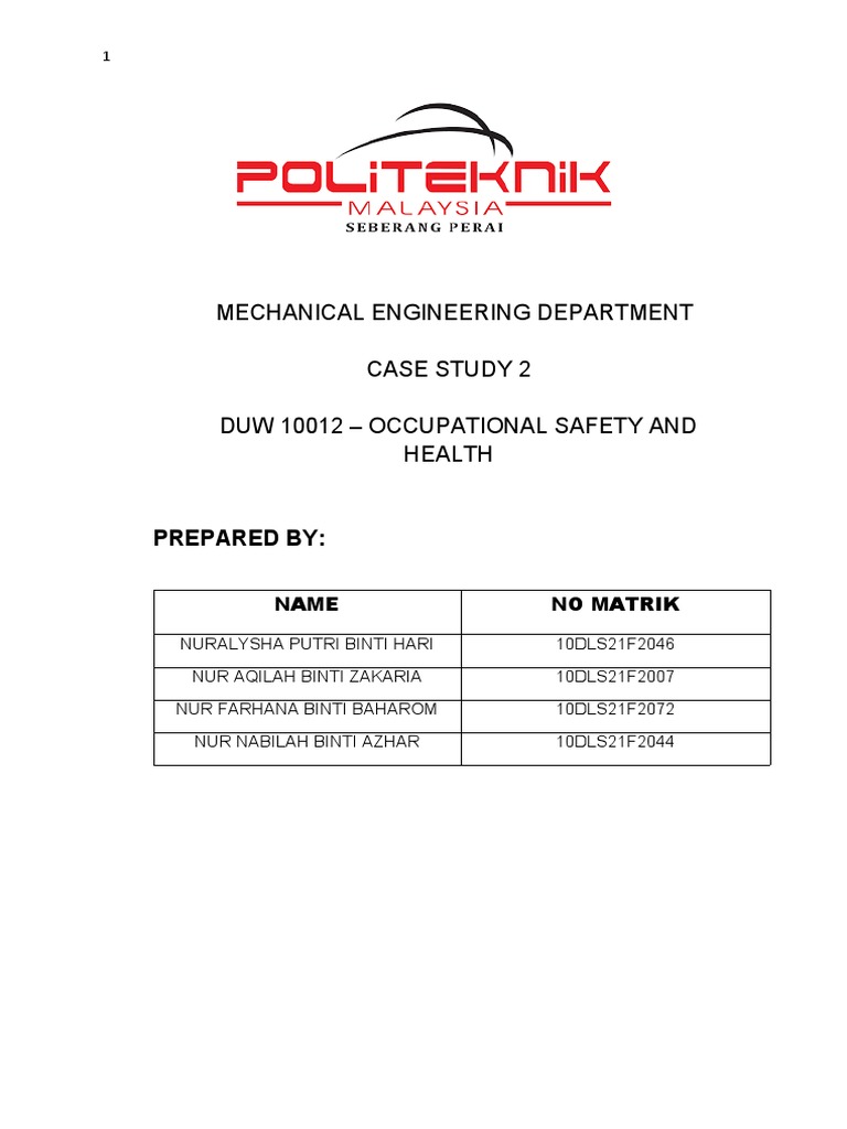 Case Study Osha 2 PDF