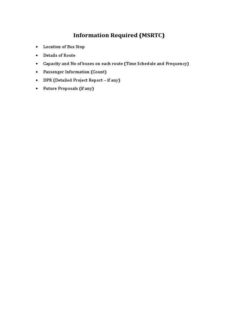 Information Required | PDF