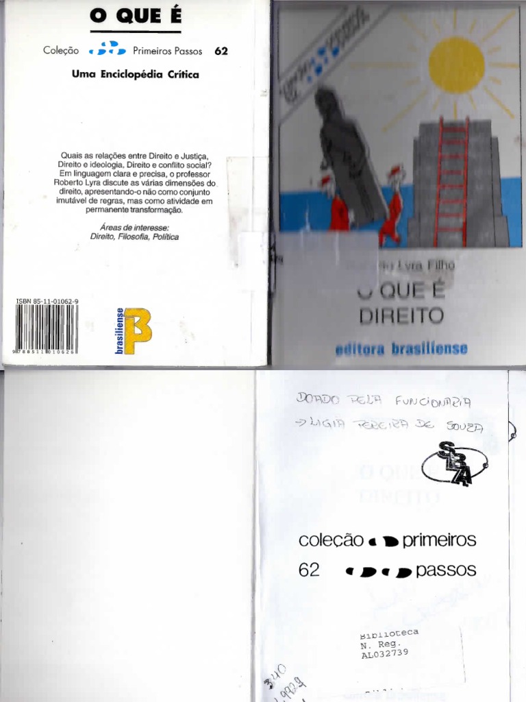 Resumo Do Livro O Que é Direito Roberto Lyra