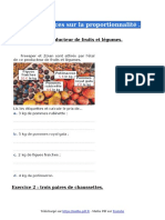 La Proportionnalité - Exercices de Maths en PDF en CM1