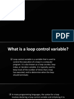 Loop Control Variables