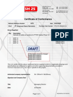 Certificate of Conformance: Items Supplied