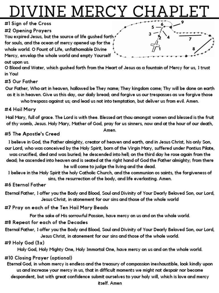 Divine Mercy Chaplet | PDF | Mercy | God The Father