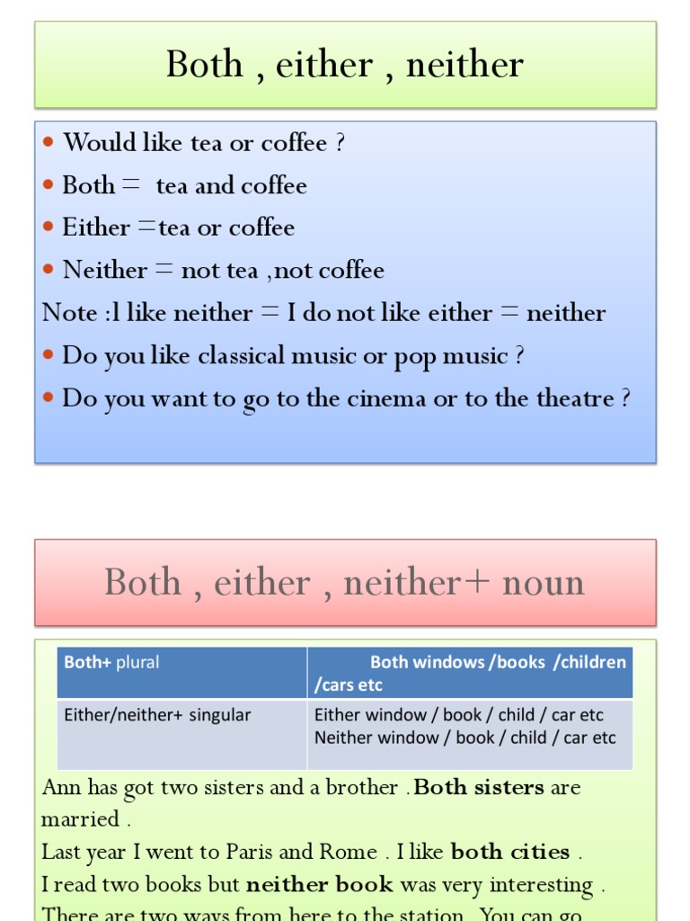Both, Either, Neither | PDF
