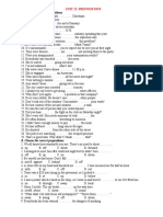 GRADE 9 - Prepositions