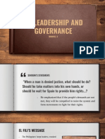 Rizal 101 Module 3 - On Leadership and Governance