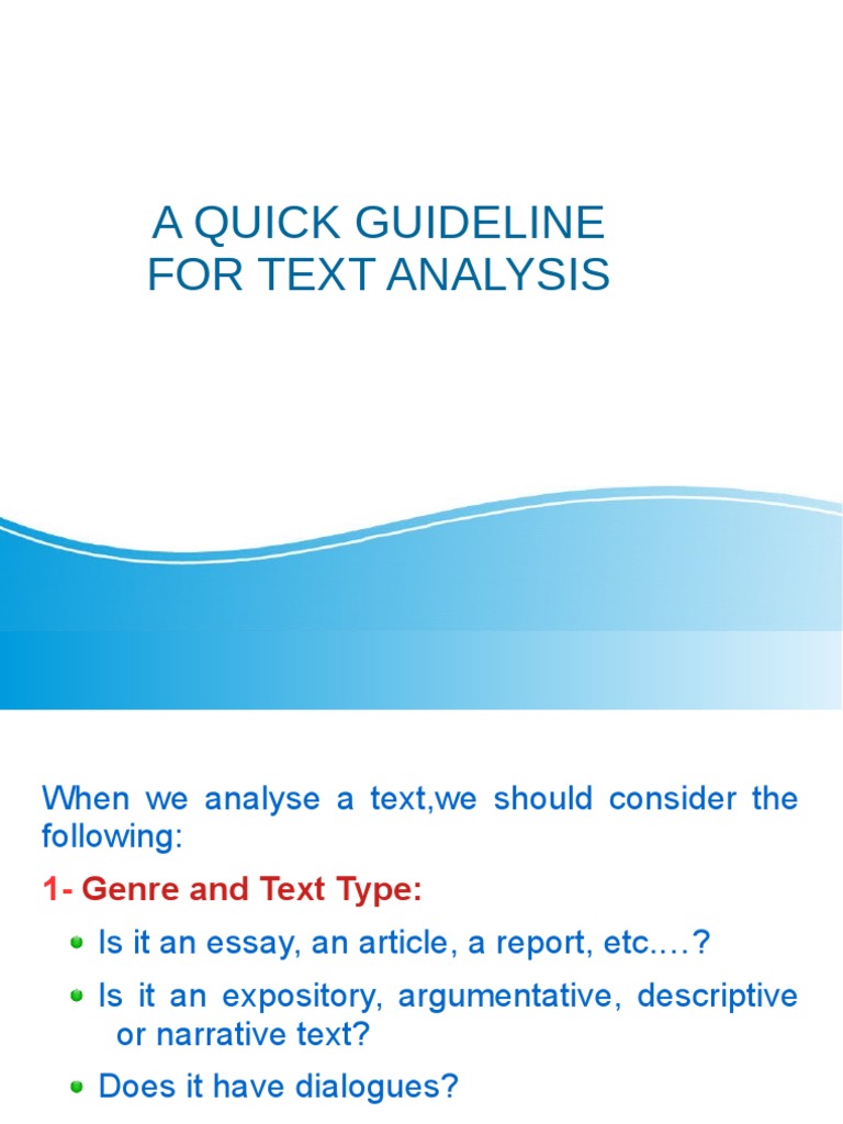 genres of texts