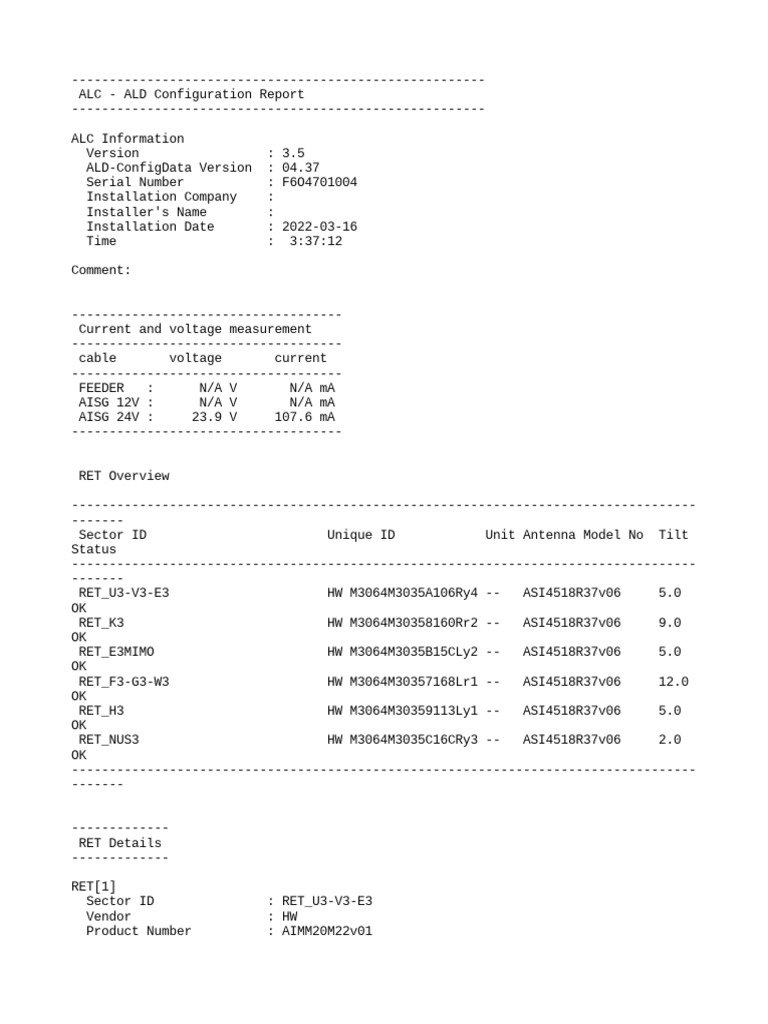 Rapport de Configuration ALC-ALD | PDF