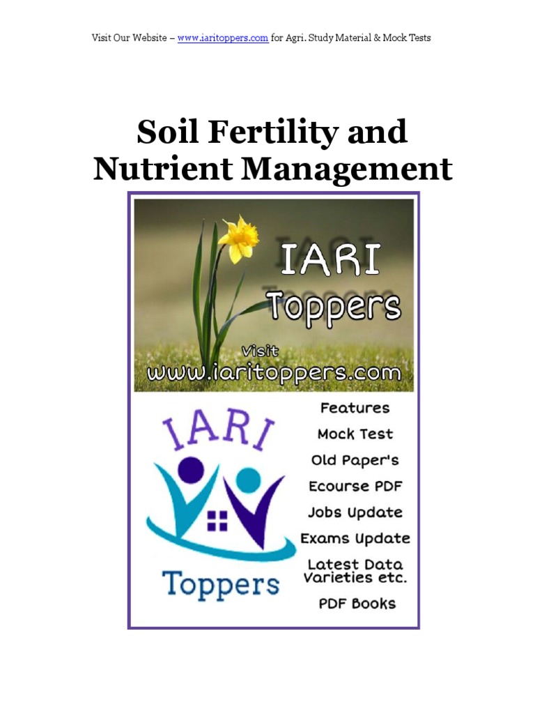 Soil Fertility & Nutrient Management Guide | PDF | Soil | Plant Nutrition