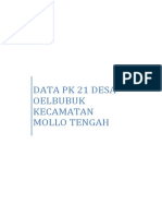 Data Pk 21 Desa Oelbubuk Kecamatan Mollo Tengah