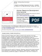 Commonly Held Theories of Human Resource Development