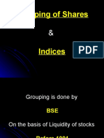 Grouping of Shares & Indices