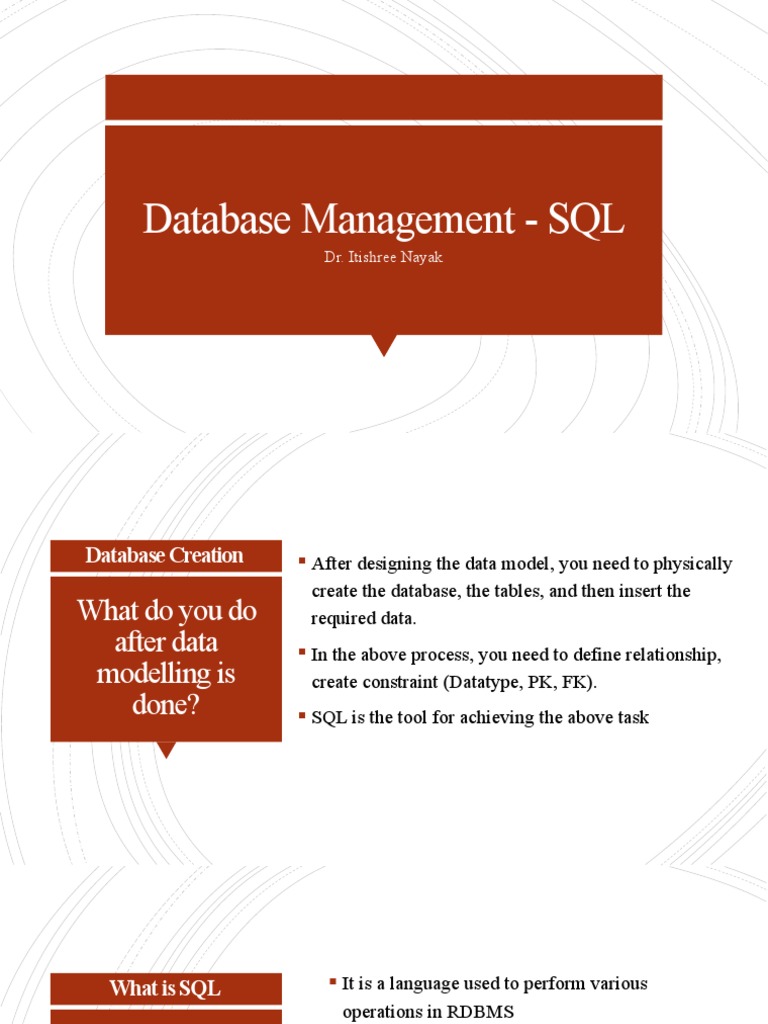 Database Management SQL V 1.0 | PDF