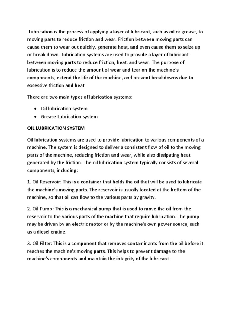 Lubrication System PDF