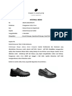 INTERNAL MEMO - Penggunaan Safety Shoes TE