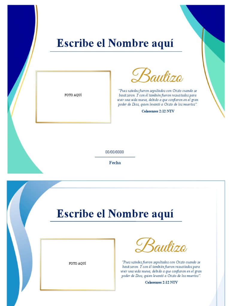 Mi Bautizo-Editable Word | PDF