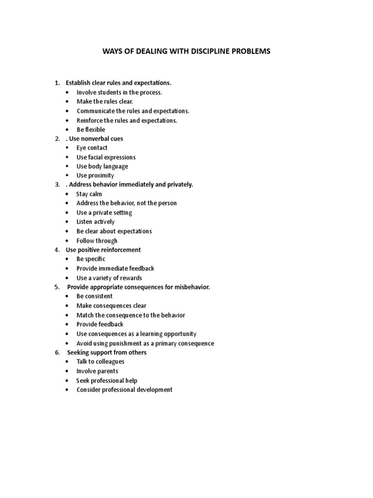 Effective Strategies for School Discipline | PDF