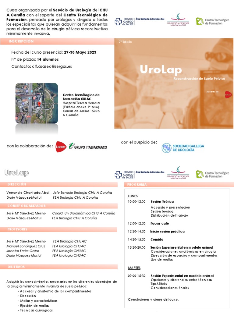 Programa Colposacropexia 2930 Mayo 23 PDF Especialidades Medicas