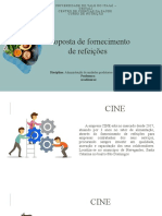 Proposta de fornecimento de refeições para empresa do setor de pescados