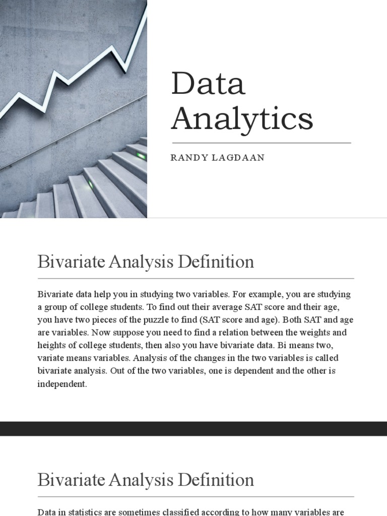 Data Analytics Week 5 Pdf Dependent And Independent Variables