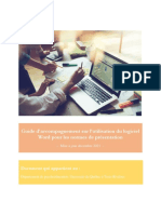 Guide Daccompagnement Logiciel Word Et Normes (Dec.2021)