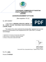 Acknowledgement of Filing (Incorporation)