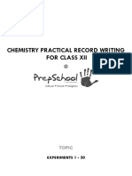 Chemistry - Record Writing Manual - Class XII