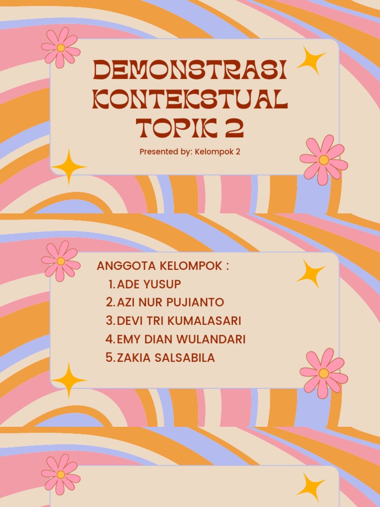 Topik 2 demonstrasi kontekstual pse kelompok 2 pdf