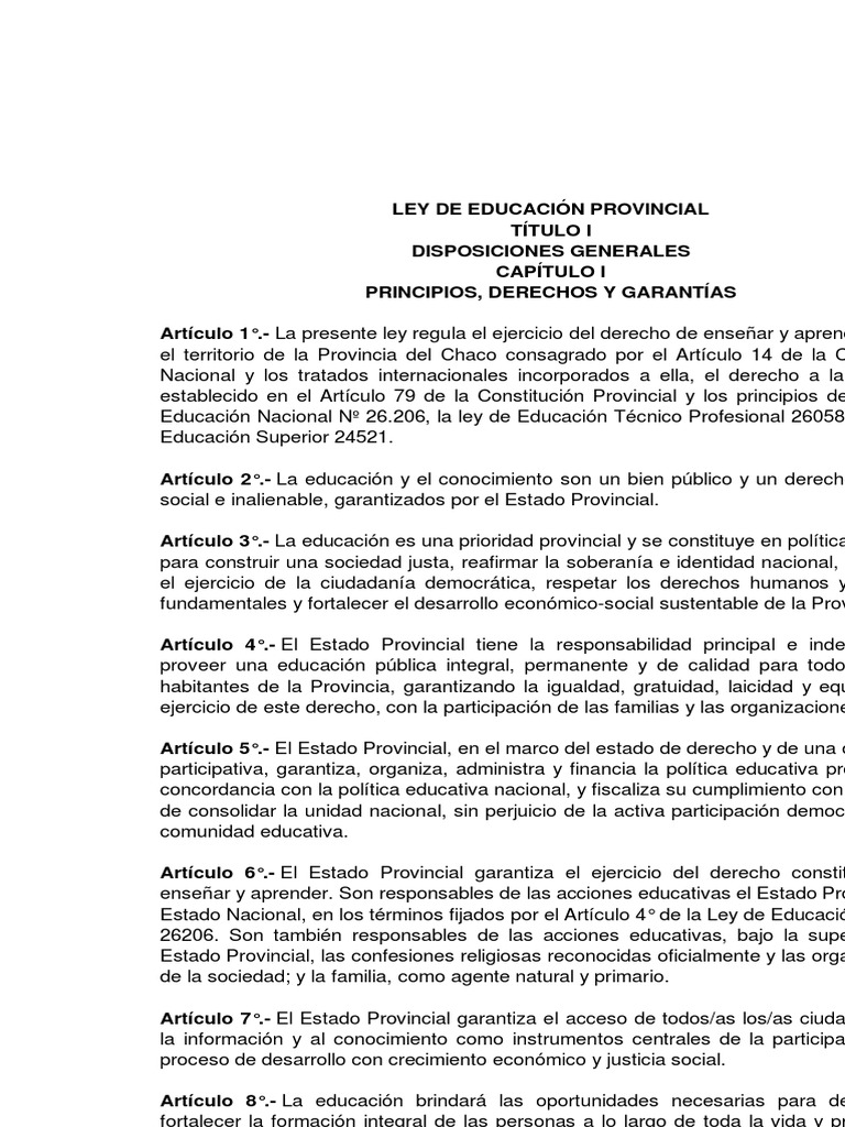 Ley de Educacion 6691 | PDF | Educación de la primera infancia ...