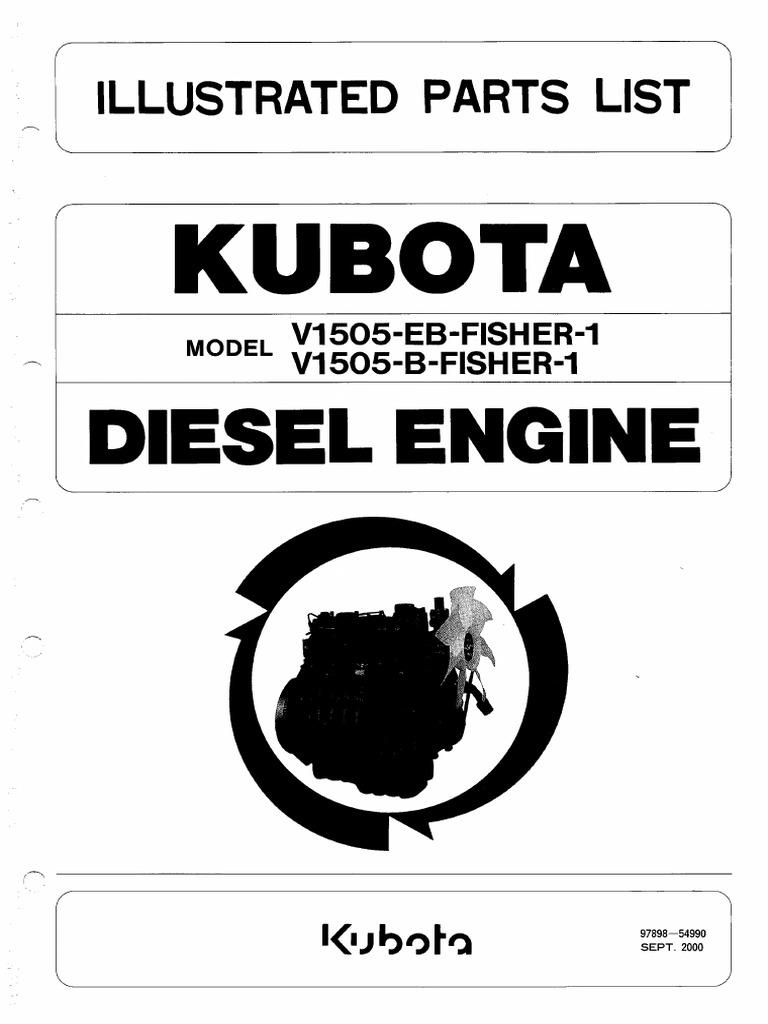 Manual de Partes - Motor Kubota V1505 | PDF