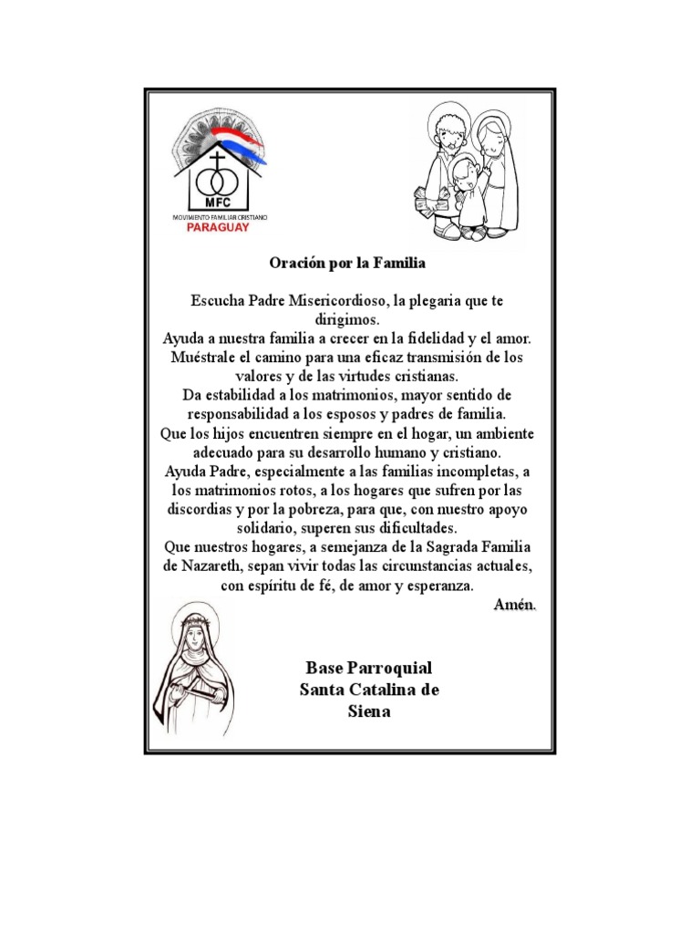Oracion Por La Familia | PDF