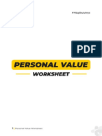 Worksheet - Personal Value