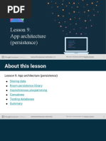 Lesson 9 App Architecture (Persistence)