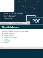 Lesson 10 Advanced RecyclerView Use Cases