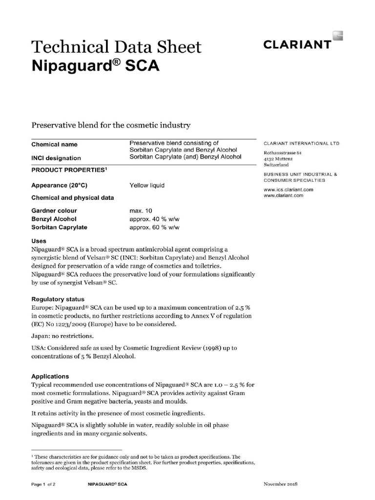 Nipaguard SCA PDF