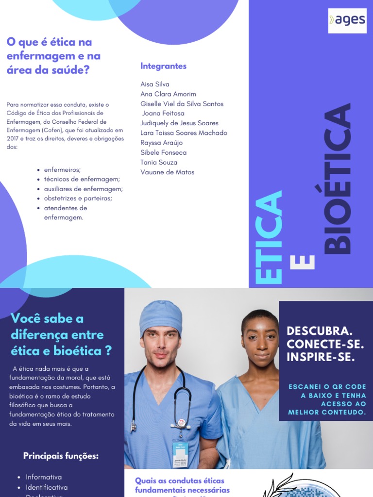 Folder Etica e Bioetica | PDF | Enfermagem | Bioética