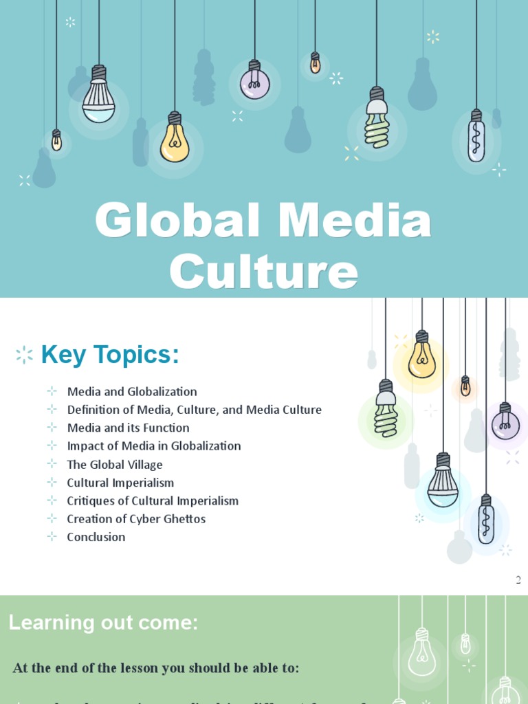 Global Media Culture | PDF | Mass Media | Media (Communication)