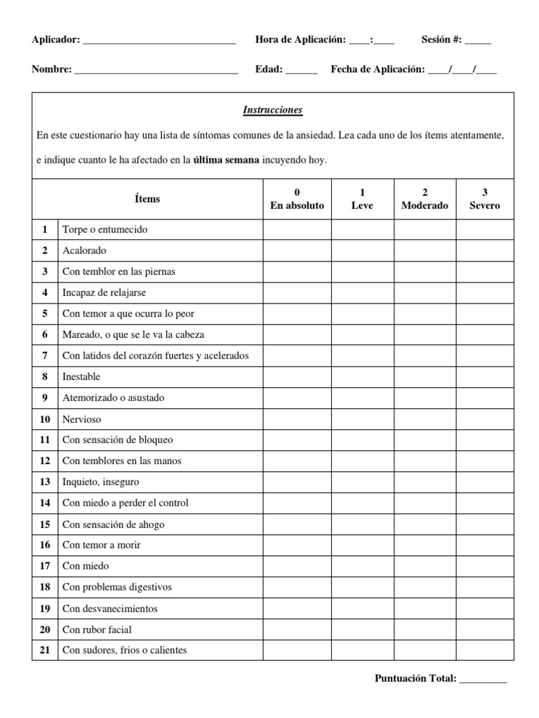 Bai inventario de ansiedad de beck pdf