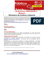 159-23 Boletin Informativo Empleo Publico Diversos Auxiliares de Archivos, Bibliotecas y Museos Ministerio de Cultura y Deporte 13-05-2023